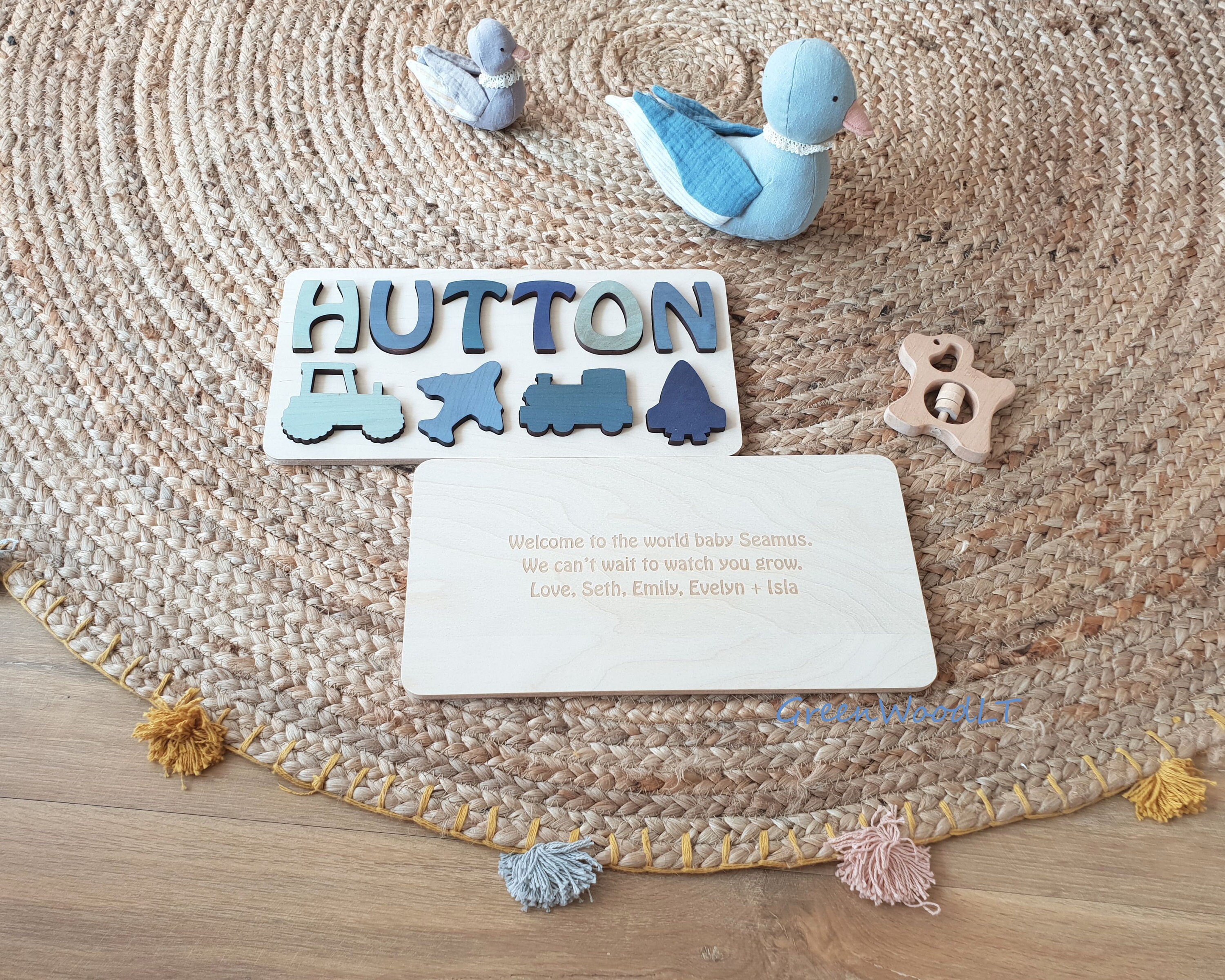 Personalized Name Puzzle With Symbols Name Puzzles For Etsy