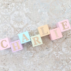Wooden Name Blocks, Personalized Baby Blocks, Alphabet Baby Custom ...