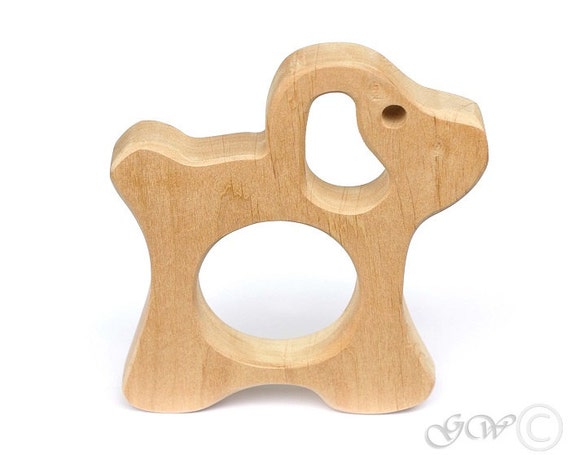 Personalisierte Holz Beißring Hund Baby Beißring natürliche Etsy