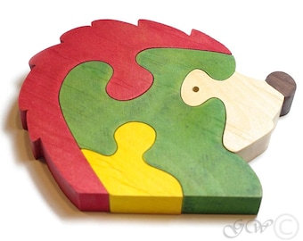 Wooden Puzzle Hedgehog, Wooden toys. Wooden Animal Puzzle M211