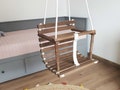 Baby Swing, Personalized Wooden Handmade Swing, First Birthday Personalized Baby Gift, Outdoor Indoor Swing, Walnut and Birch Colors product logo