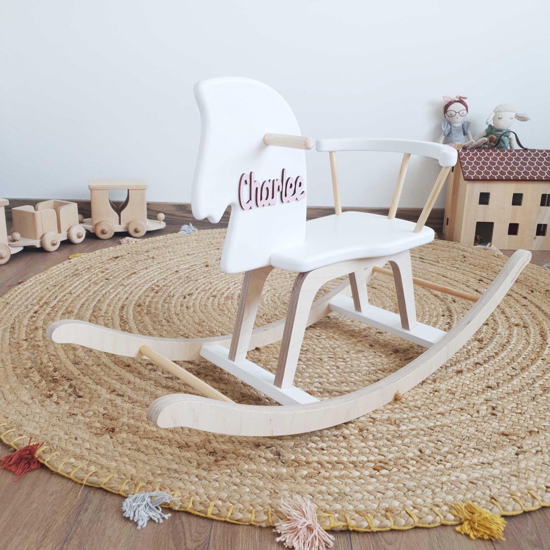 Personalized Wooden Rocking Horse, Custom Christmas, Baby Shower ...