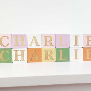 Name Block Letters Custom Baby Gift - Personalized Nursery Name Block Letters, Nursery ...
