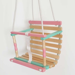 Wooden Swing, Baby Personalized Swing indoor/outdoor, Toddler Swing, Handmade Children Toys