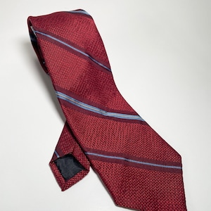 60s Striped Tie Red Blue Vintage Stripe Tie Polyester Wide