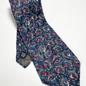 90s Christian Dior Monsieur 100% Silk Multicolor Abstract Tie - 3.75 Inch Width
