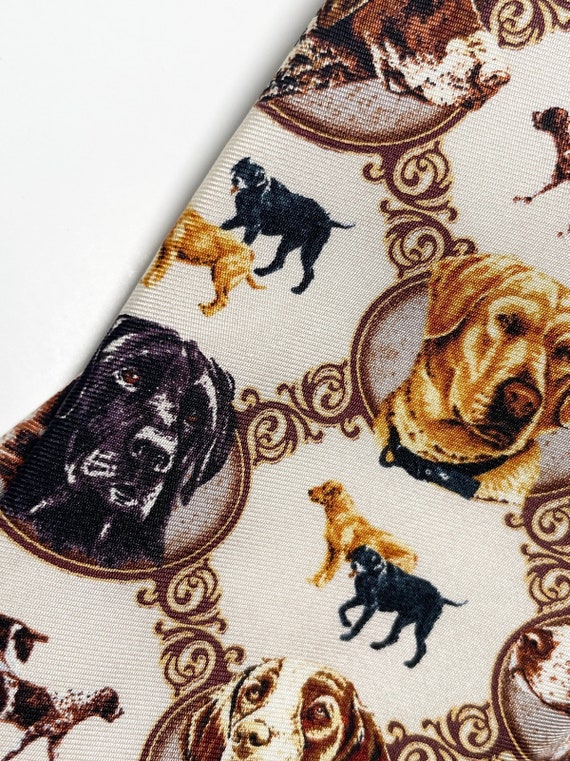 2000s Labrador Retriever Lab Dog Pattern 100% Sil… - image 5