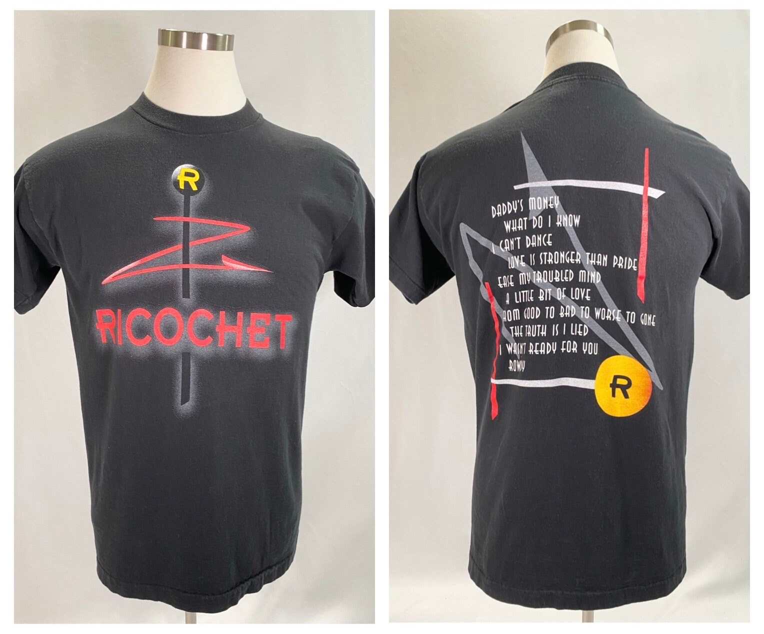 90s Ricochet Country Music Single Stitch Band T-shirt - Size L - Etsy