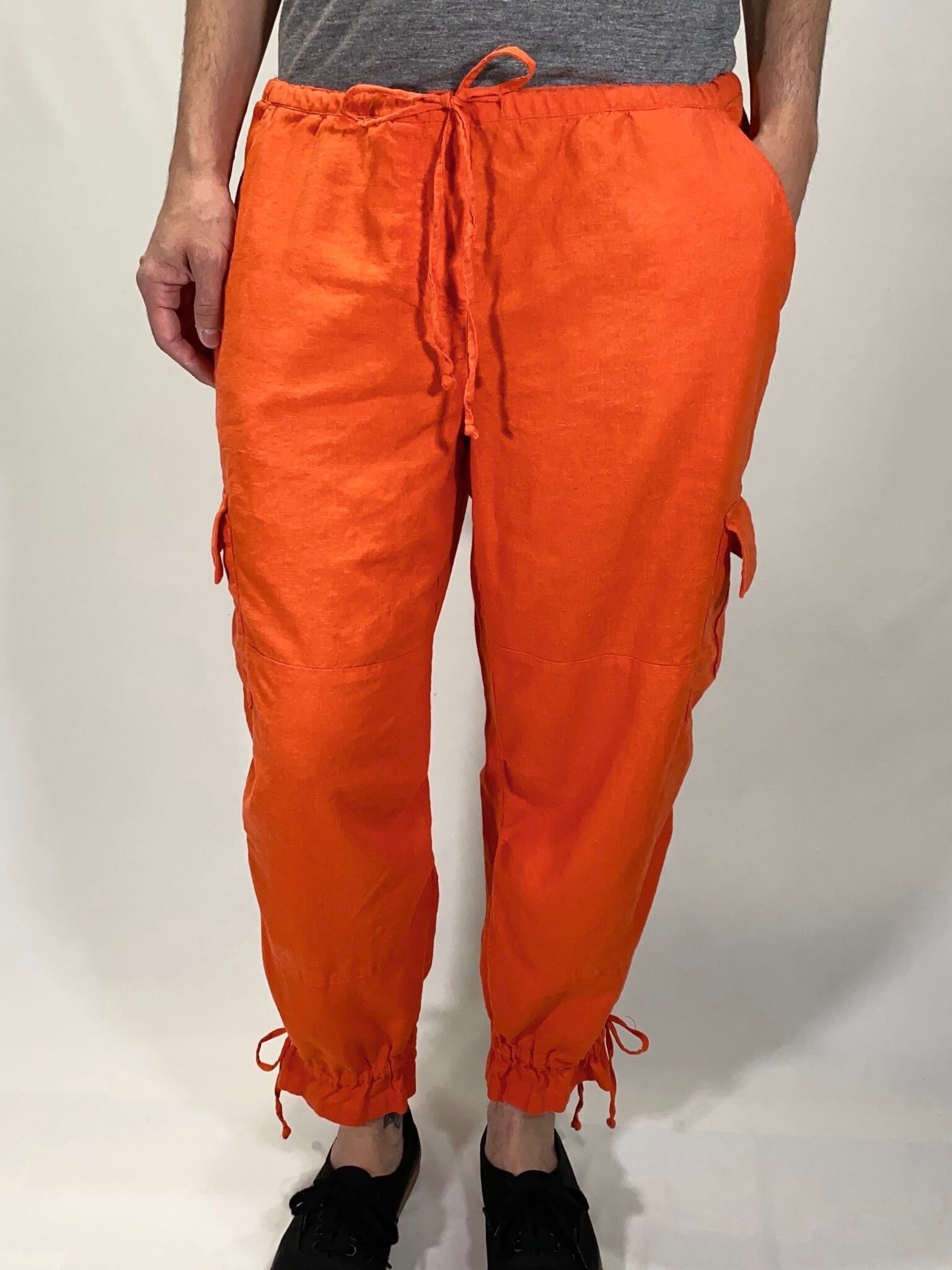 Casual Pants Derek Heart Jogger Pants Y2k Derek Heart Orange Wide