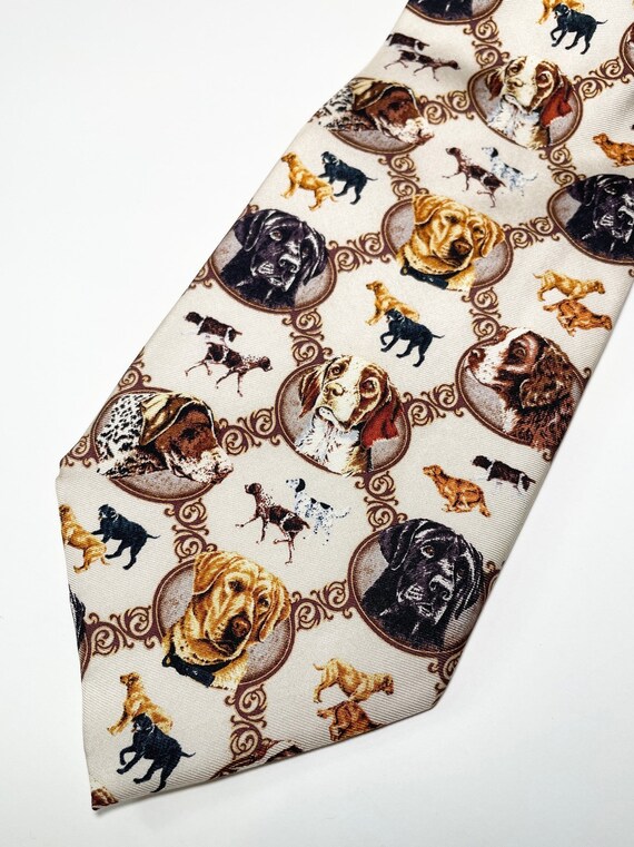 2000s Labrador Retriever Lab Dog Pattern 100% Sil… - image 2