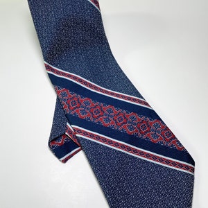 70s Striped Paisley Wide Tie Superba Vintage Stripe Necktie - 4 Inch Width