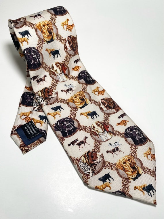 2000s Labrador Retriever Lab Dog Pattern 100% Sil… - image 1