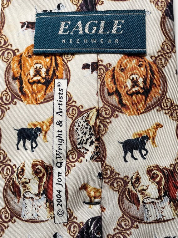 2000s Labrador Retriever Lab Dog Pattern 100% Sil… - image 3