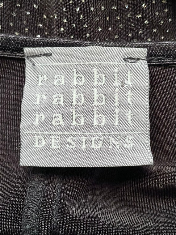 90s Rabbit Rabbit Rabbit Designs Black Silver Gli… - image 4