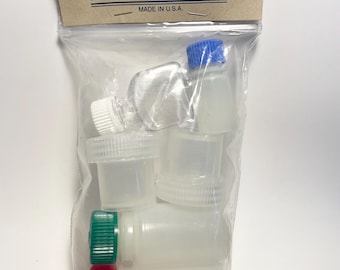 Vintage Nalgene Small Travel Kit Set of 6 Multi-Size Travel Bottles - New Sealed Vintage Deadstock