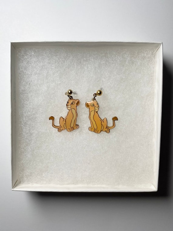 Vintage 90s The Lion King Simba Dangle Earrings