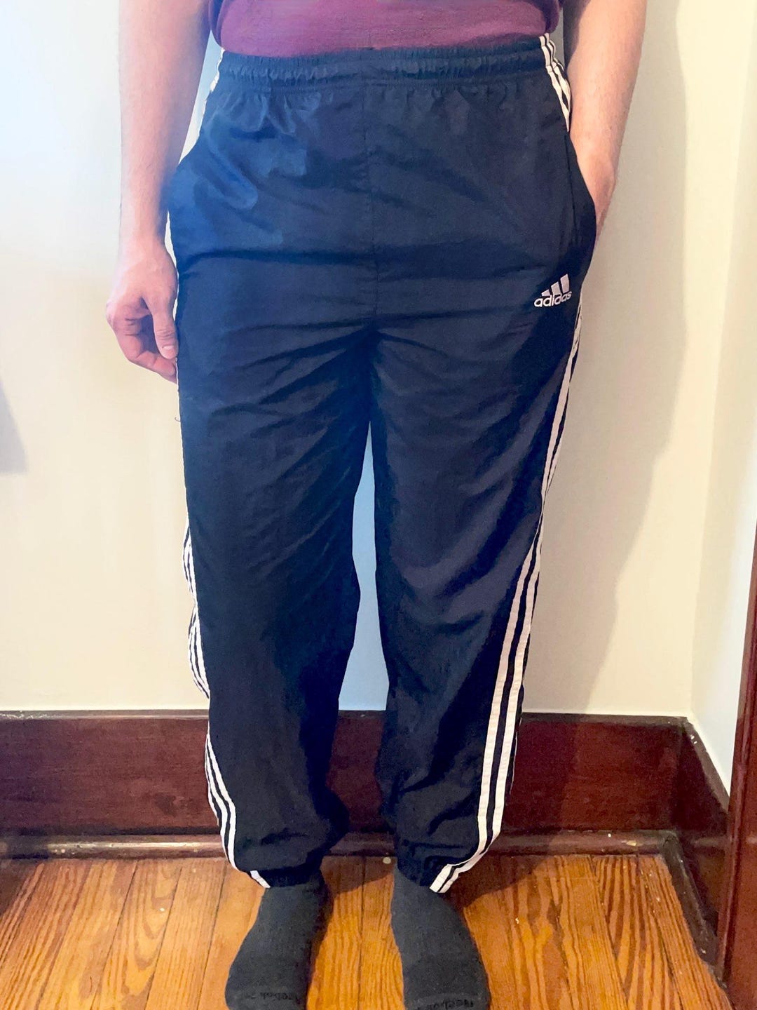 vintage 90s old adidas デサント製 nylon pants Adidas Originals × Descente Track nylon pants Medium size