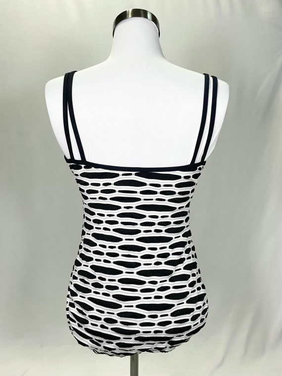90s Black and White One Piece Swimsuit - Size S/M - image 3