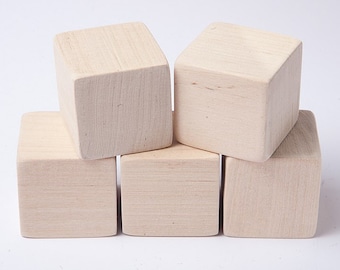 blank wooden blocks