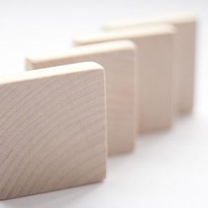 10 piezas inacabadas 1 3/4" (4,5cm) Cuadrados de madera para artesanías de madera, suministros de madera