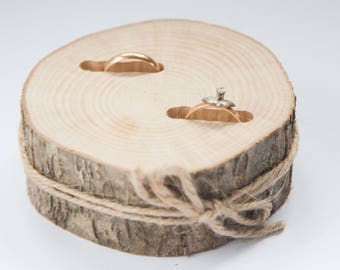 Wooden ring bearer pillow,  wedding ring holder, rustic ring box,  oak wedding decoration, wood wedding decor, ring pillow alternative,