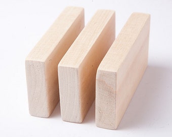 20 Unfinished Wood Blocks for wood crafts, wooden rectangle, wooden supplies