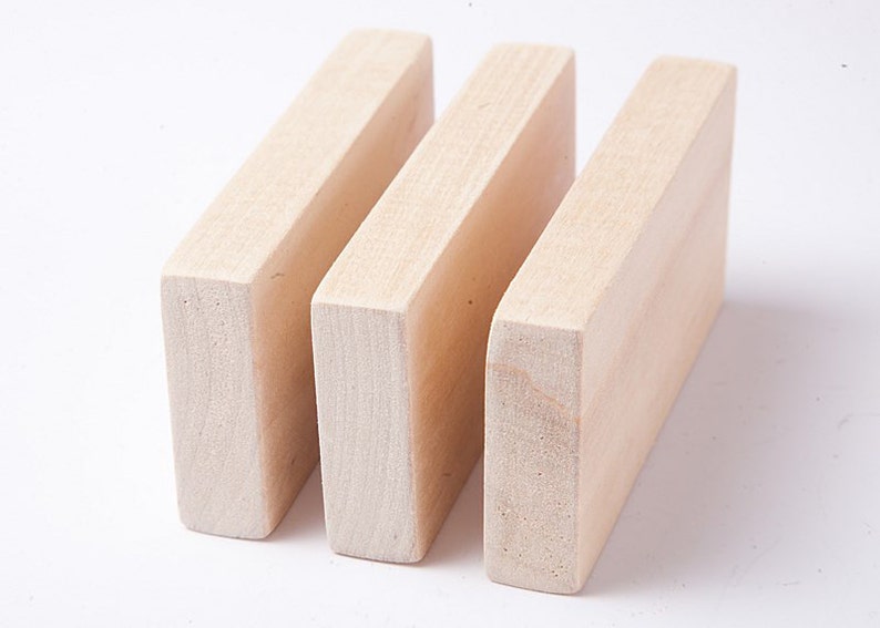 10 Unfinished Wood Blocks for Wood Crafts Wooden Rectangle Etsy