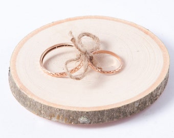 Rustic ring bearer pillow,  wedding wood slice, rustic ring box,  wedding decoration, wood wedding decor, ring pillow alternative