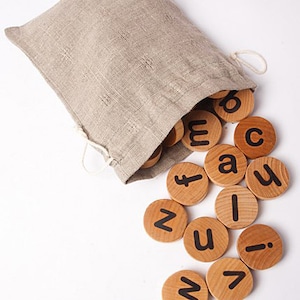 Alfabeto Montessori, juguete educativo, letras mayúsculas y minúsculas, juego waldorf, juguetes de madera, regalo de Navidad para niños