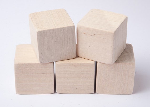 1 1/2 Inch 4 Cm Unfinished Wood Blocks for Wood Crafts, Wooden Cubes, Wood  Blocks, 