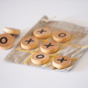 tic tac toe game, table game, wooden game for children, travel game, wooden toy, gift idea for kids, kids christmas gift