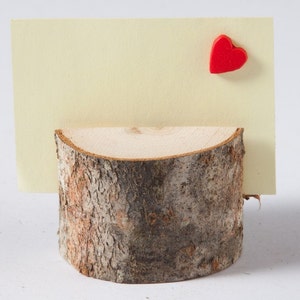 10 Porte-numéro de table en bois, Décor de mariage rustique, Détenteurs de cartes d’invité, pièces maîtresses de mariage boisées, stand de carte de place, porte-étiquette