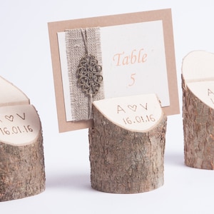 5 segnaposto rustici personalizzati