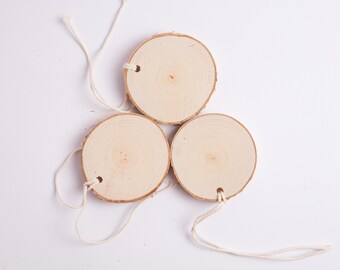 10 Holz-Tags Scheiben