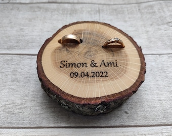 Wooden ring bearer pillow,  wedding ring holder, rustic ring box,  oak wedding decoration, wood wedding decor, ring pillow alternative,