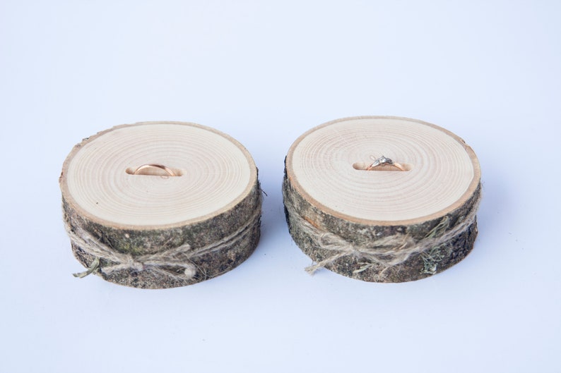 2 wedding ring pillows for HERS and HIS ring holder ring bearer pillow rustic ring box rustic wedding decor personalized ring pillow.