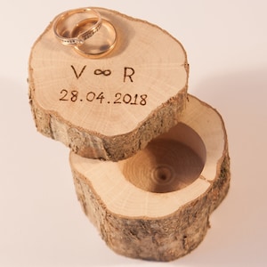 Gepersonaliseerde rustieke ringendoos