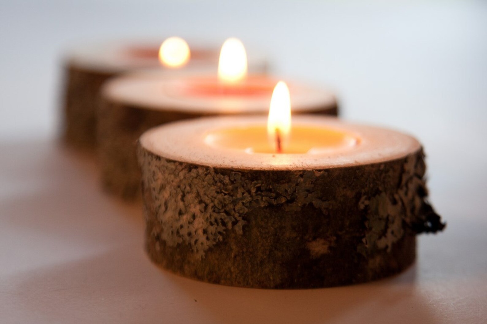 10 Rustic Candle Holders Tea Light Holder Woodland Wedding Etsy