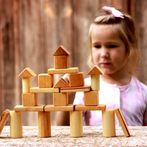 SALE Handmade wooden blocks, eco friendly toys, children wooden toys. image 2