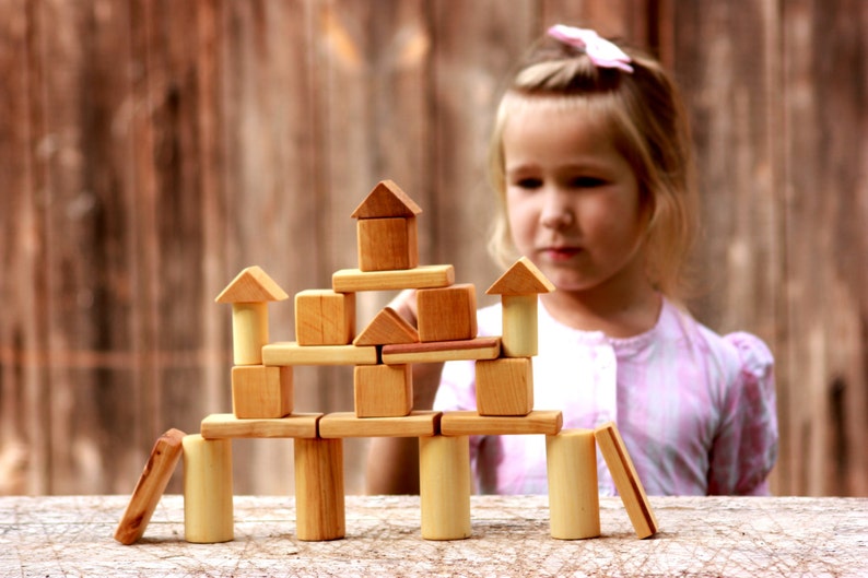 SALE Handmade wooden blocks, eco friendly toys, children wooden toys. image 2