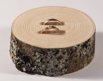 Wooden ring bearer pillow,  wedding ring holder, rustic ring box,  oak wedding decoration, wood wedding decor, ring pillow alternative,