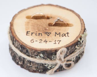 Wooden ring bearer pillow,  wedding ring holder, rustic ring box,  oak wedding decoration, wood wedding decor, ring pillow alternative,