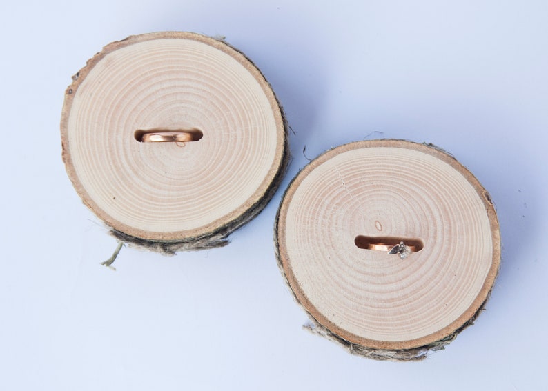 2 wedding ring pillows for HERS and HIS ring holder ring bearer pillow rustic ring box rustic wedding decor personalized ring pillow.