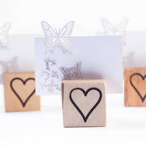 20 houten tafel nummer houder, rustieke bruiloft decor, Guest Card houders, bosrijke bruiloft gunsten, plaats kaart staan, naam label houder