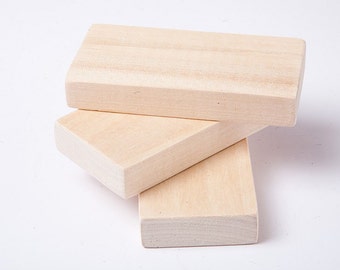 10 Pcs Unfinished 1 3/4 4,5cm Wood Squares for Wood Crafts, Wooden Supplies  