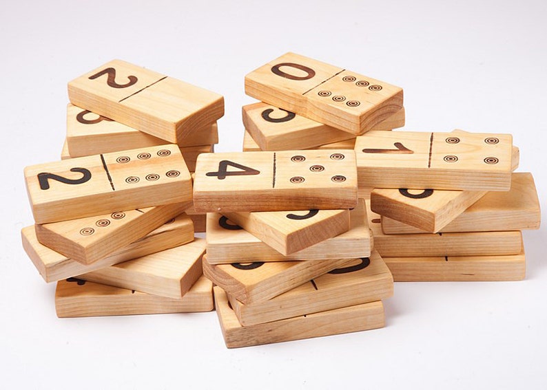 Wooden domino game wooden dumber Dominoes eco friendly toy