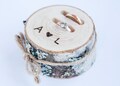 Rustic ring bearer pillow,  wedding wood slice, rustic ring box, wedding decoration, wood wedding decor, ring pillow alternative,