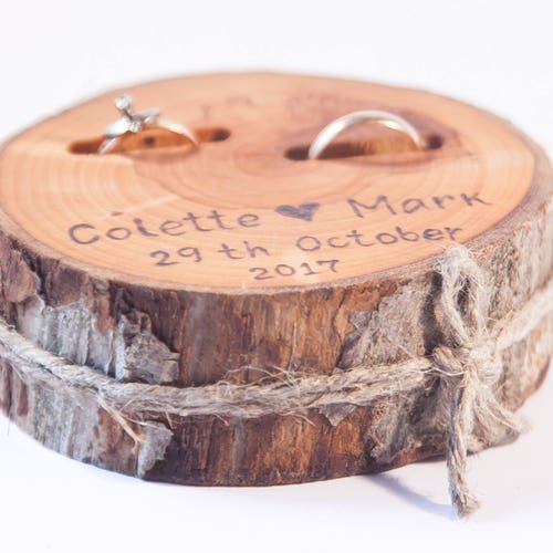 Wedding Ring Pillow Rustic Wedding Decor Ring Bearer Pillow Etsy