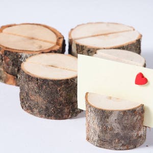 80 houten tafel nummer houder, rustieke decor, Guest Card houders, bosrijke bruiloft centerpieces bruiloft, plaats kaart stand, naam label houder