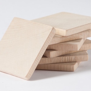 20 pezzi grezzi 1 3/4" (4,5 cm) Quadrati di legno per artigianato del legno, forniture in legno
